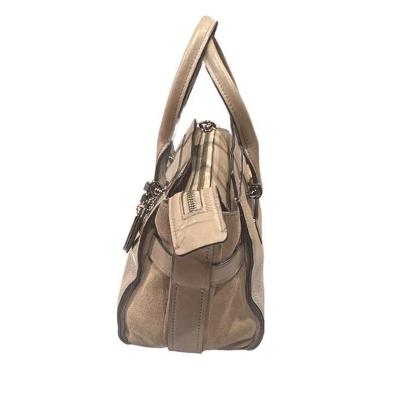 Authentic COACH Gray Pebbled Leather Mini Carryall Handbag - Picture 4 of 10